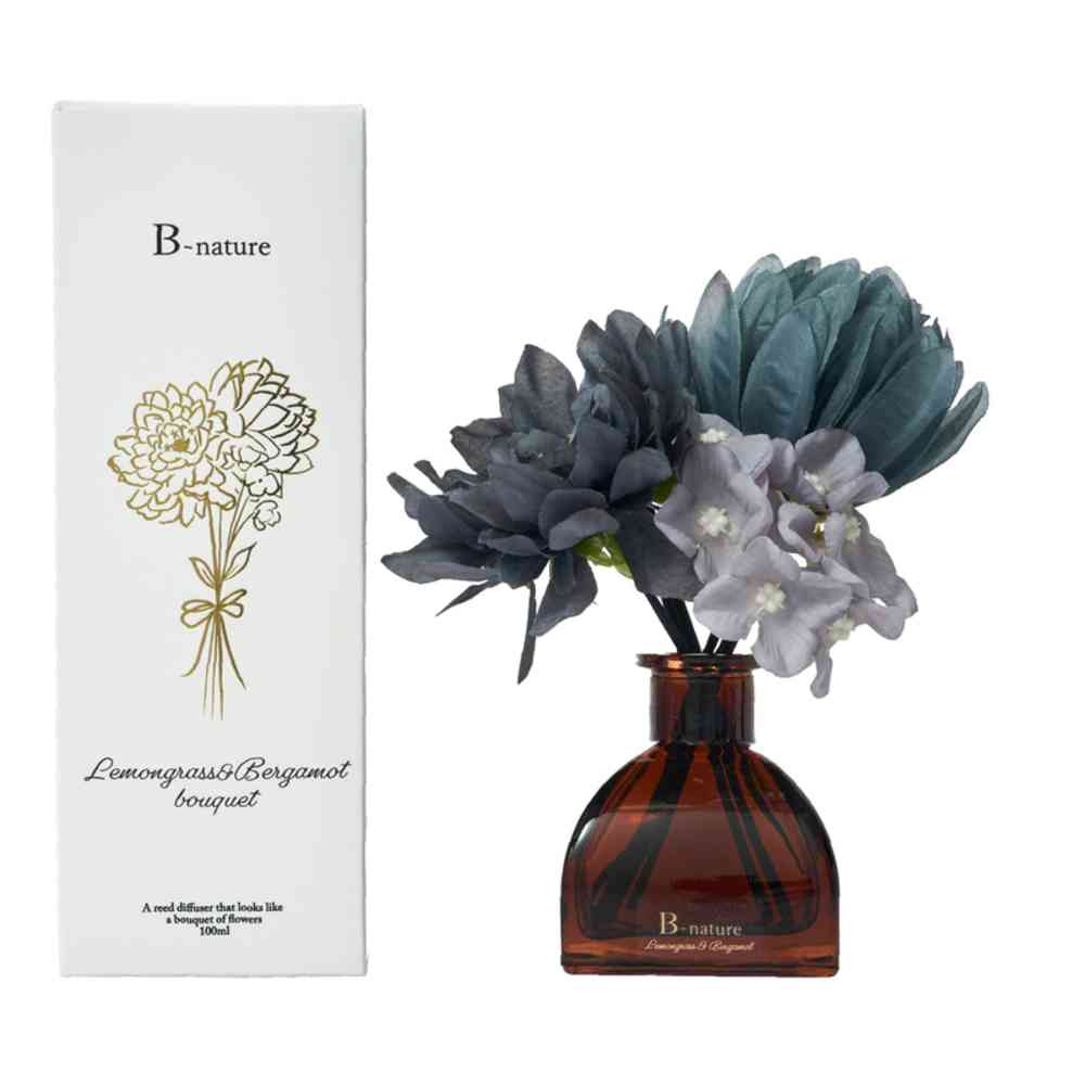 Fuji E B-nature Flower Bouquet Reed Diffuser Lemongrass & Bergamot Bouquet BN-029 100ml