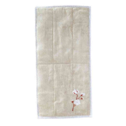 Tōei Half Size Kaya Woven Cloth Cotton Flower Beige HS-007