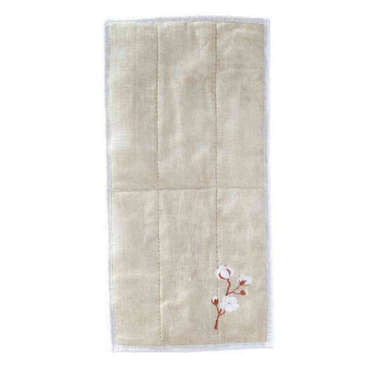 Tōei Half Size Kaya Woven Cloth Cotton Flower Beige HS-007