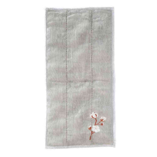 Tōei Half Size Kaya Woven Cloth Cotton Flower Gray HS-008