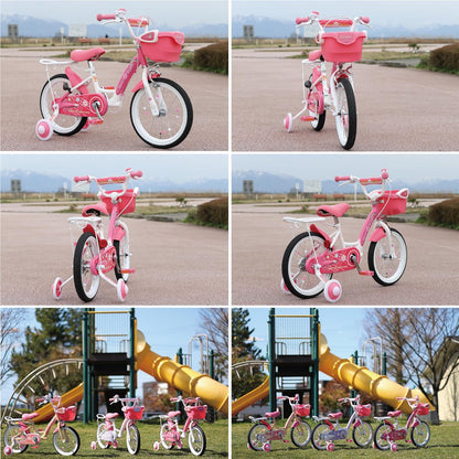 Children's Bicycle 16-inch with Basket and Training Wheels MD-12