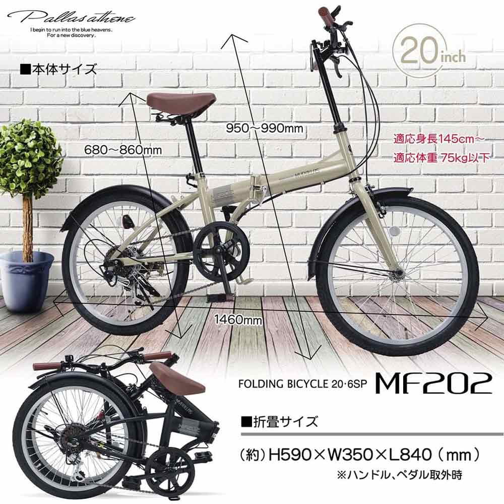Folding Bicycle 6-Speed MF202