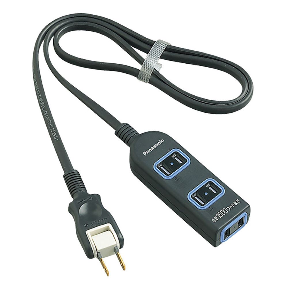 Panasonic The Tap X 3 Outlets 1M Extension Cord Black