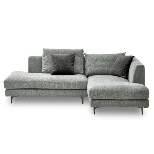 Left Couch Sofa Raymons Metal Leg Type Light Gray