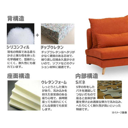 3-Seater Sofa TAPIOCA Orange 315624
