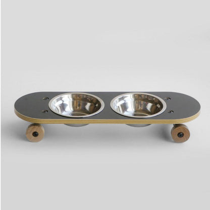 Pet Food Bowl Skate Plate Black Small 326838