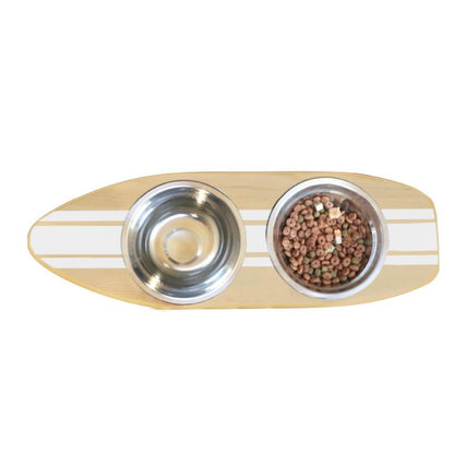 Pet Food Bowl Surf Plate White 330995