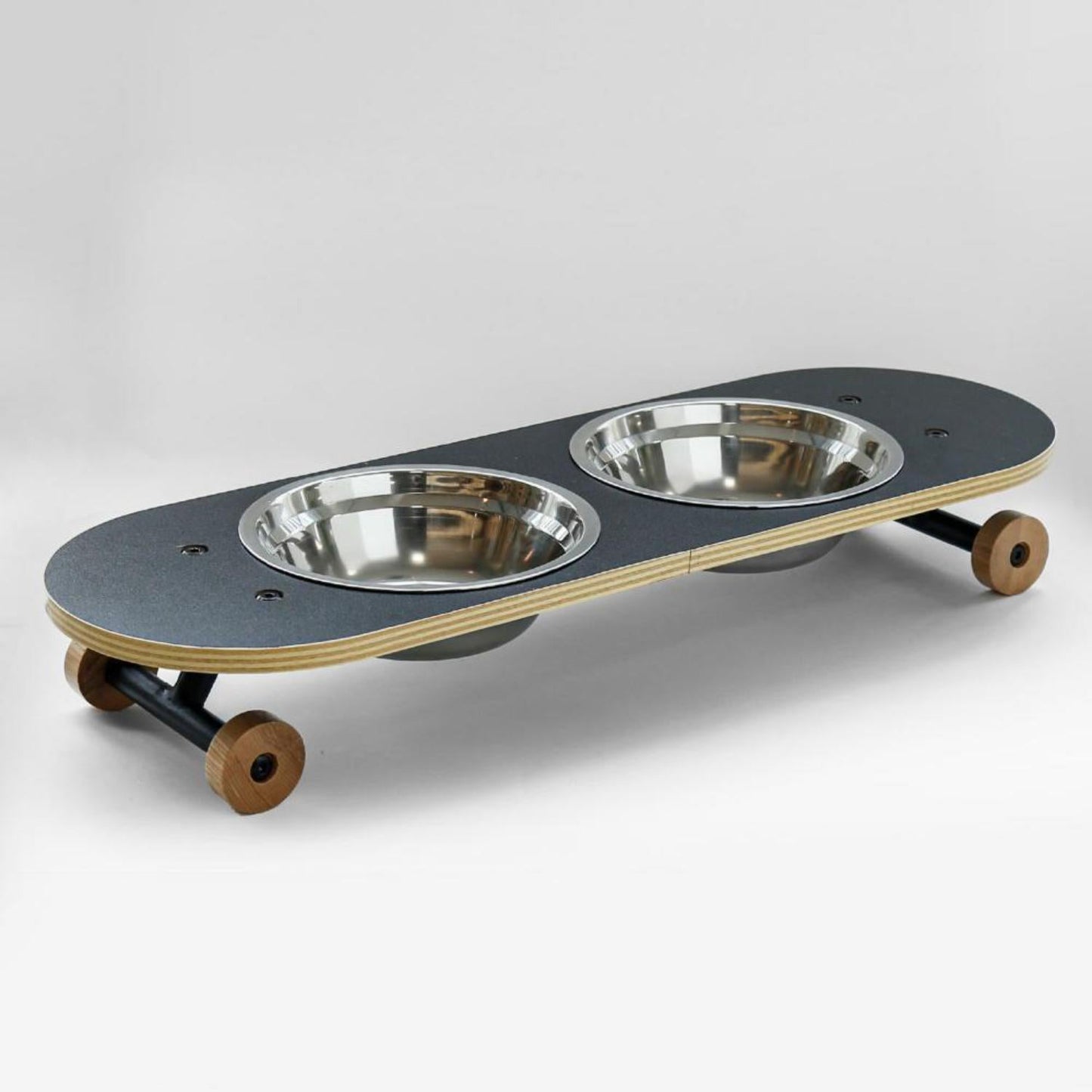 Pet Food Bowl Skate Plate Black Large 352915