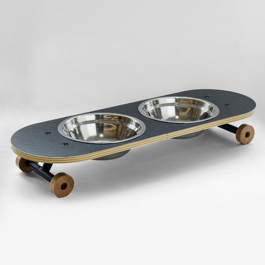 Pet Food Bowl Skate Plate Black Large 352915