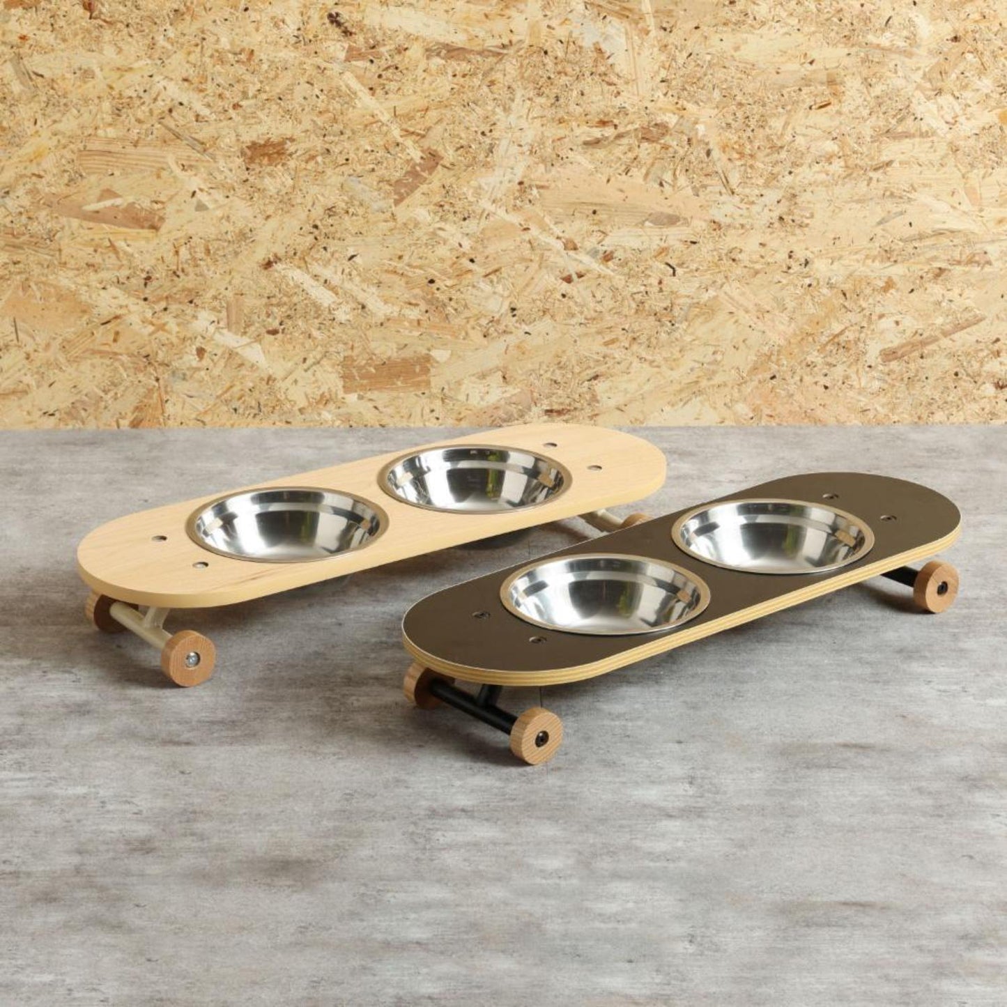 Pet Food Bowl Skate Plate Black Large 352915