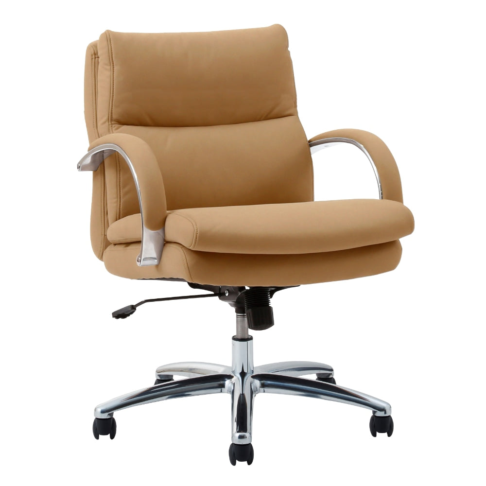 Desk Chair Grant Low Type Silky Fiber Camel
