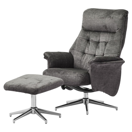 Recliner Dolphin Fabric Dark Gray