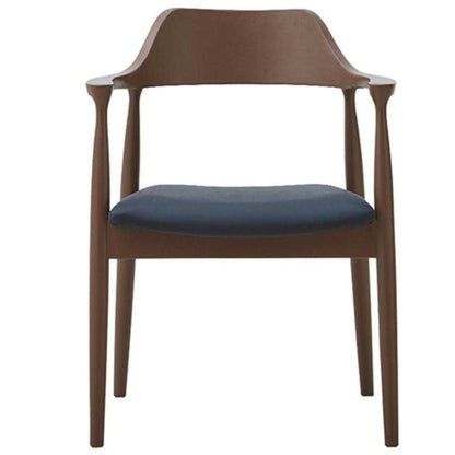 Dining Chair Roger C Type Charcoal Gray Faux Leather Seat Black