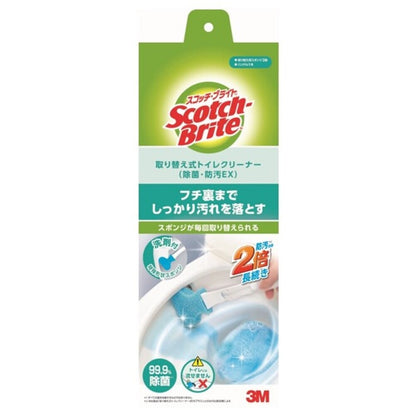 3M Replaceable Toilet Cleaner Set 1 Handle, 3 Refill Sponges