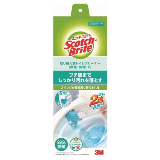 3M Replaceable Toilet Cleaner Set 1 Handle, 3 Refill Sponges
