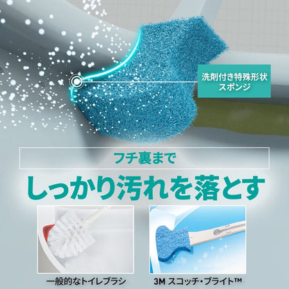 3M Replaceable Toilet Cleaner Set 1 Handle, 3 Refill Sponges
