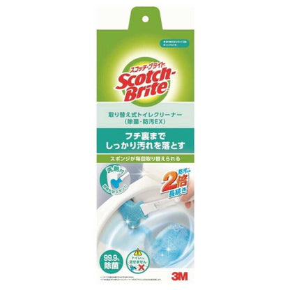 3M Replaceable Toilet Cleaner Set 1 Handle, 3 Refill Sponges