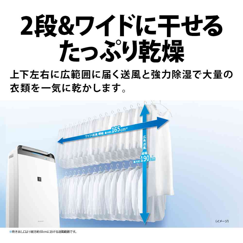 Sharp Dehumidifier for Clothes Drying CV-R180 W White