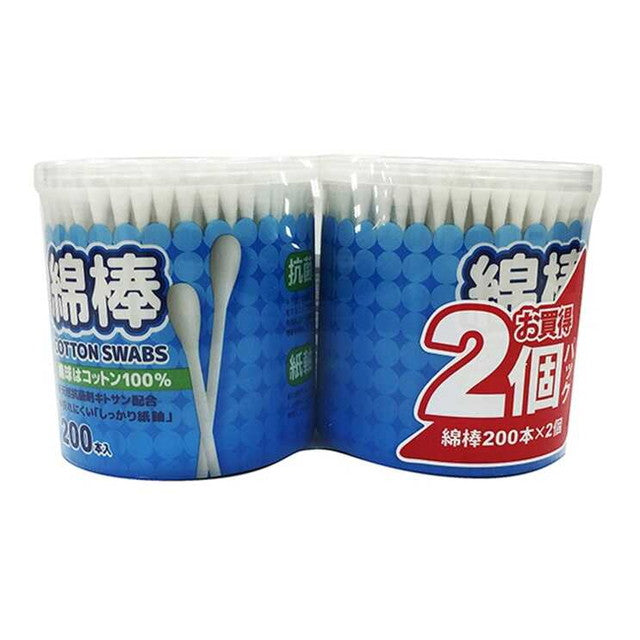 Seezone White Cotton Swabs 200 Pieces x 2 Pack