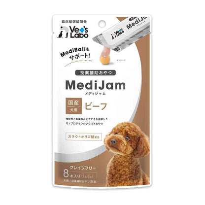 Japan Pet Communications Dog Medi Jam Beef 6g x 8 Sticks