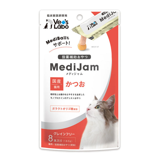 Japan Pet Communications Cat Medi Jam Bonito 6g x 8 Sticks