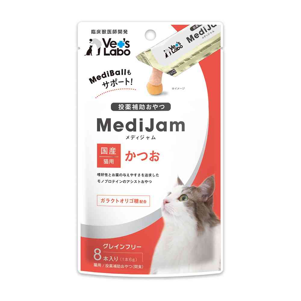 Japan Pet Communications Cat Medi Jam Bonito 6g x 8 Sticks