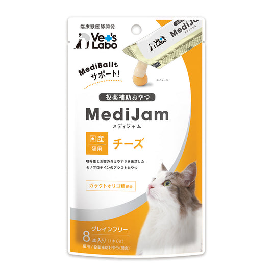 Japan Pet Communications Cat Medi Jam Cheese 6g x 8 Sticks