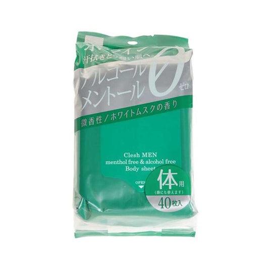 Cresh MEN Body Sheet Alcohol-Free 40 Sheets