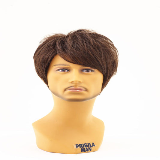 Priscilla MAN All Wig Natural Short Midi Heat-Resistant