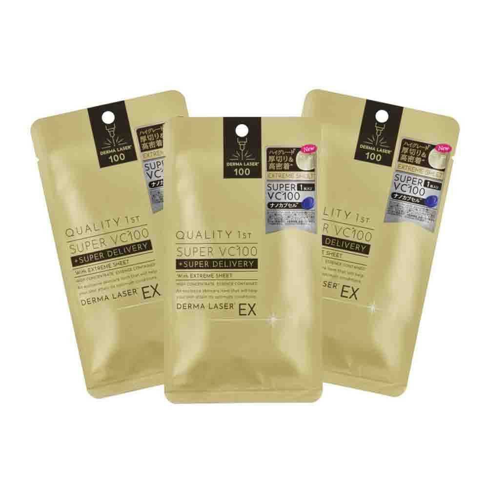 Quality First Derma Laser EX Super VC100 Mask 1 Sheet x 3 Bags