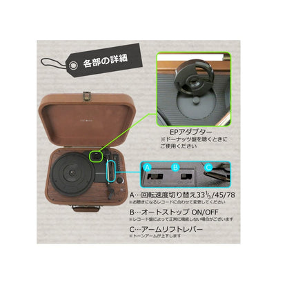 Rechargeable Record Player TE-1060RE