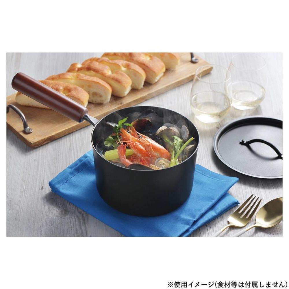Iron Pot Single Handle Pot 16cm Silicone Coating 5168