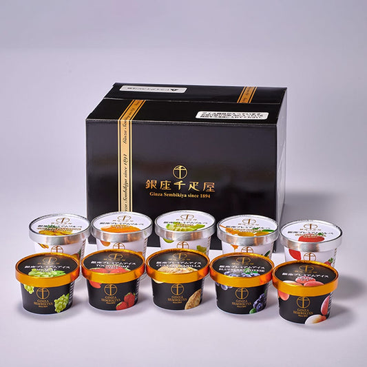 Ginza Senbikiya Ginza Premium Ice & Sorbet 10 Pieces × 1 Box