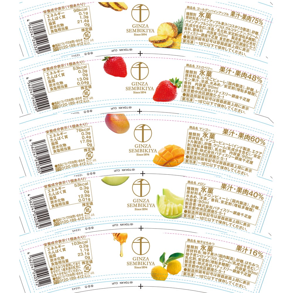 Ginza Senbikiya Premium Ice Cream & Sorbet x1 Box