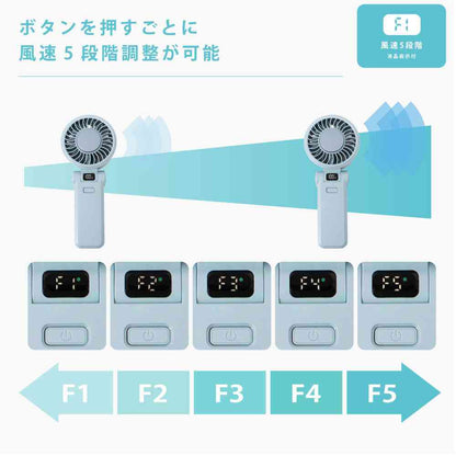 Newseed Seena ICE Plate & LCD Display Handheld Fan Airy Blue