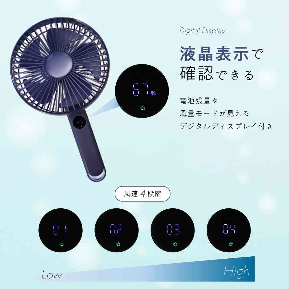 Newseed Seena LCD Display High Airflow Handheld Fan