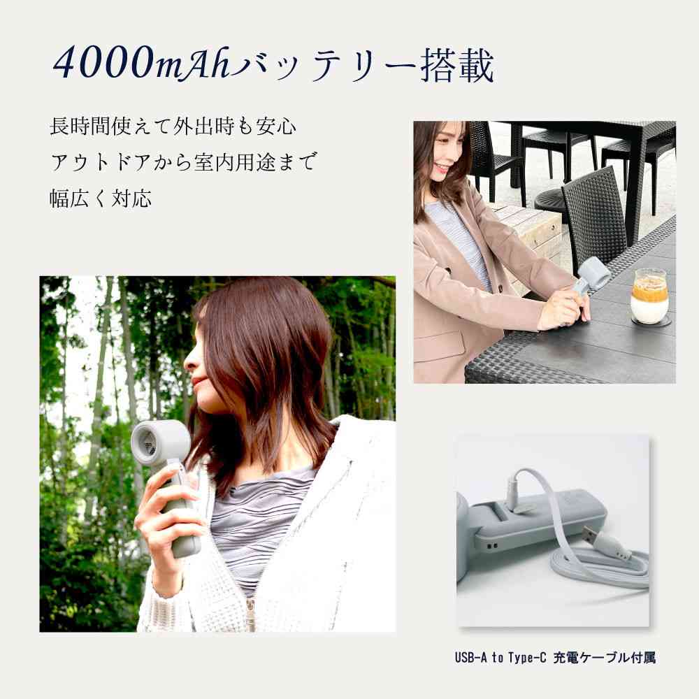 Newseed Lithium Iron Phosphate Long-Life ICE Plate & LCD Display Handheld Fan