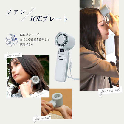 Newseed Lithium Iron Phosphate Long-Life ICE Plate & LCD Display Handheld Fan
