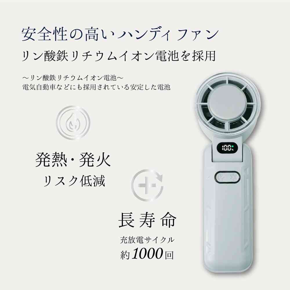 Newseed Lithium Iron Phosphate Long-Life ICE Plate & LCD Display Handheld Fan