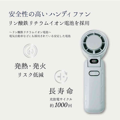 Newseed Lithium Iron Phosphate Long-Life ICE Plate & LCD Display Handheld Fan