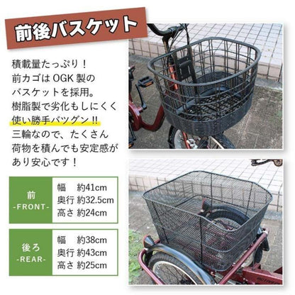 ACTIVE PLUS No-Puncture Tricycle L