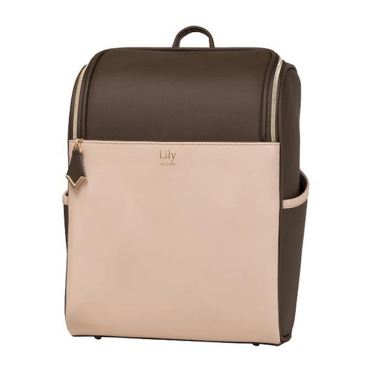 Backpack Lily Brown x Beige Bag