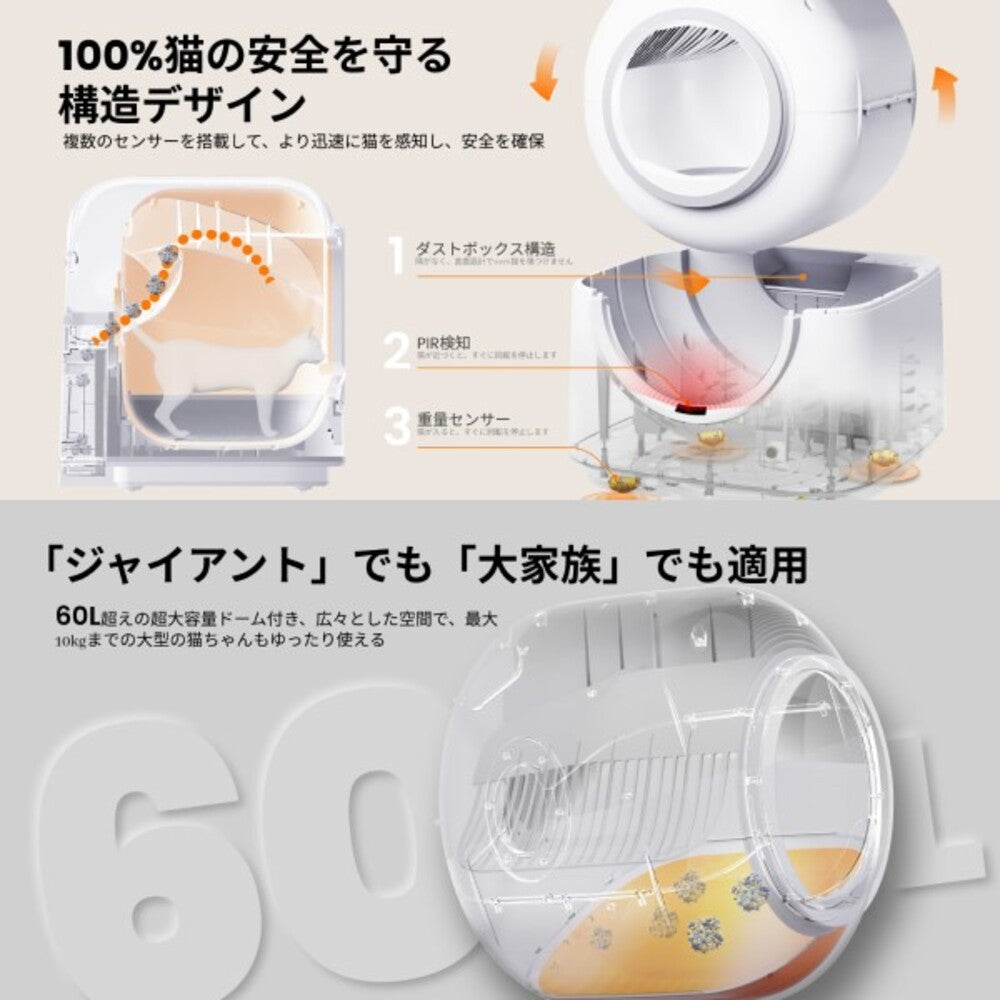 HHOLOVE Automatic Cat Litter Box