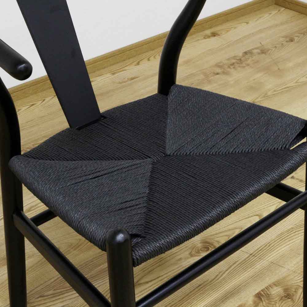 Paper Cord Dining Chair DC-NDK-BKBK