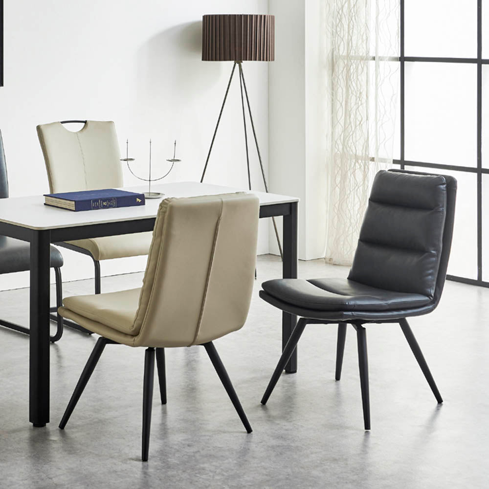 Highly Comfortable Swivel Dining Chair - Set of 2 DCBF-BK