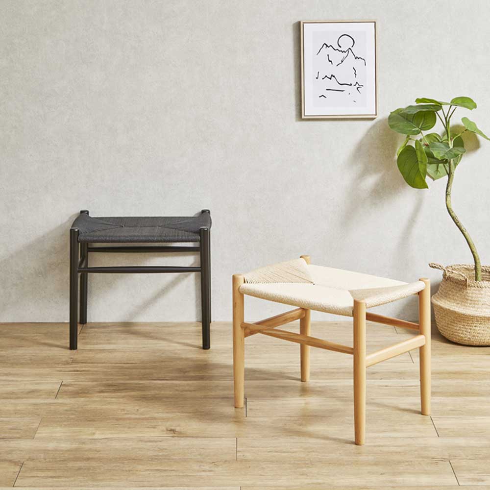 Paper Cord Stool with Black Color ST-NDK-BK