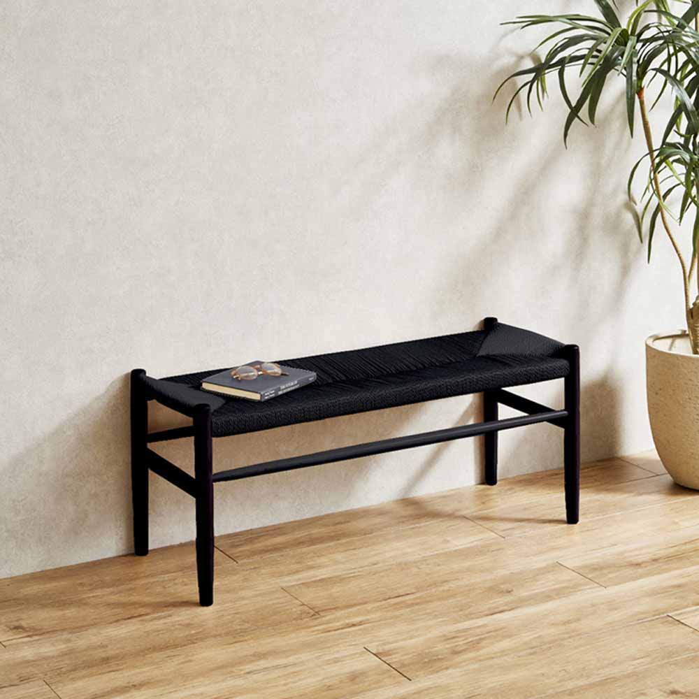 Paper Cord Bench with Black Color BT-NDK-BK