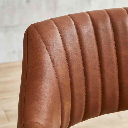 Spacious Armrest Bar Chair Light Brown CC-IZ
