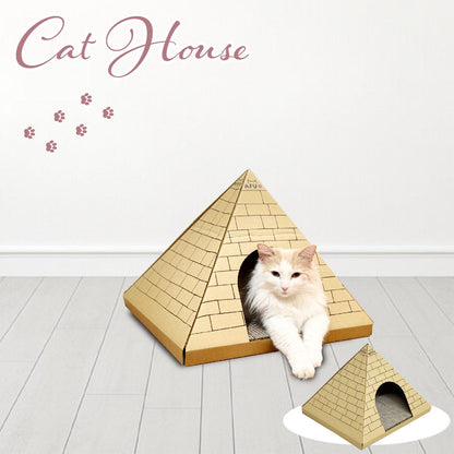 Cat House with Scratching Post