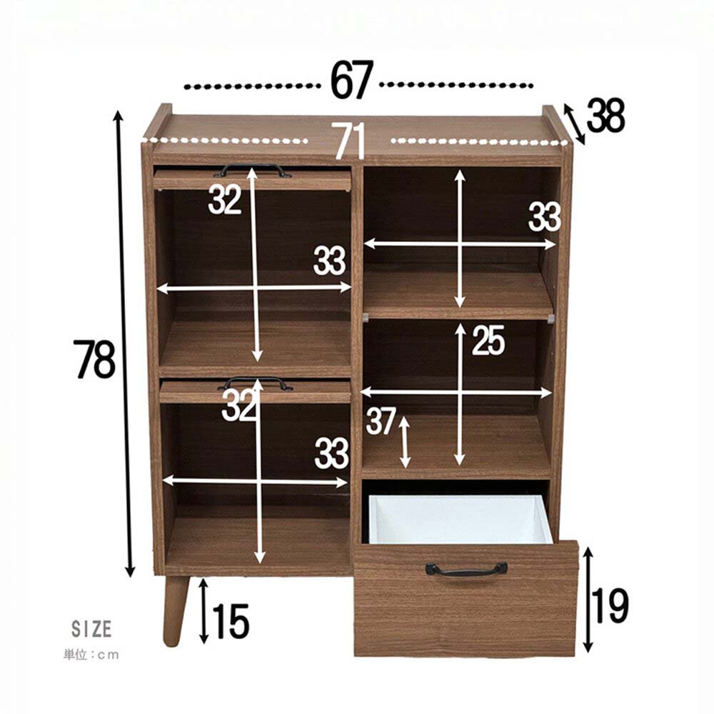 Nordic Style Domestic Cabinet 72cm CN-GY-W72-WN